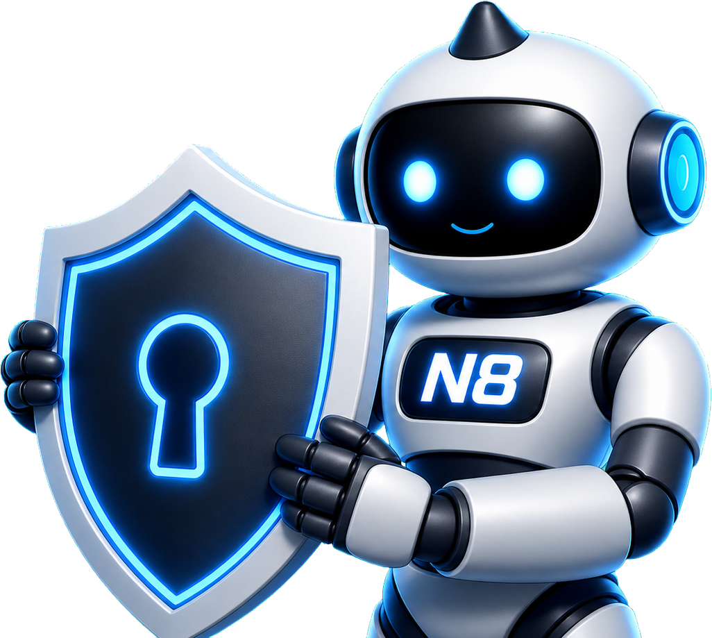 Маскот N8 со щитом